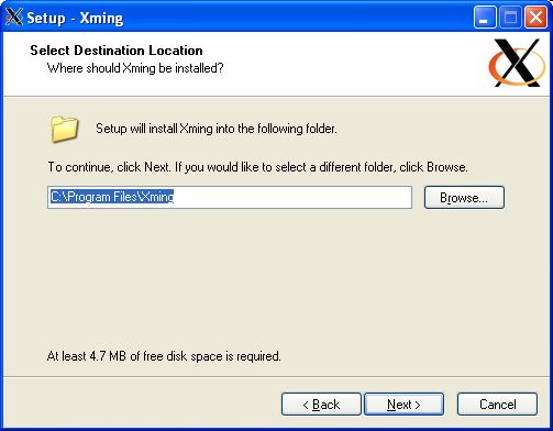 Installing Xming 2